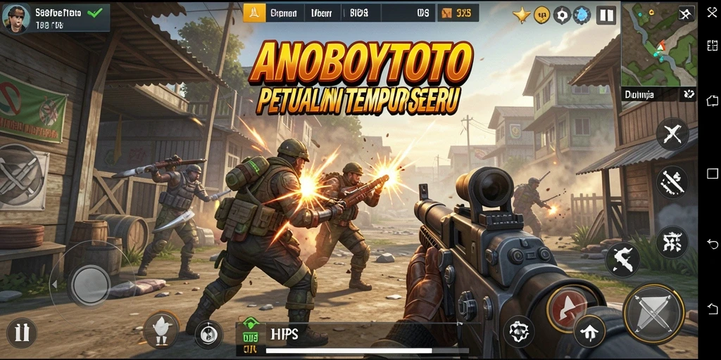 Screenshot utama ANOBOYTOTO menampilkan aksi seru gameplay TPS.