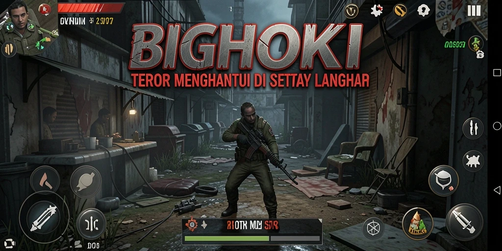 Gameplay menegangkan dengan makhluk menyeramkan dalam BIGHOKI.