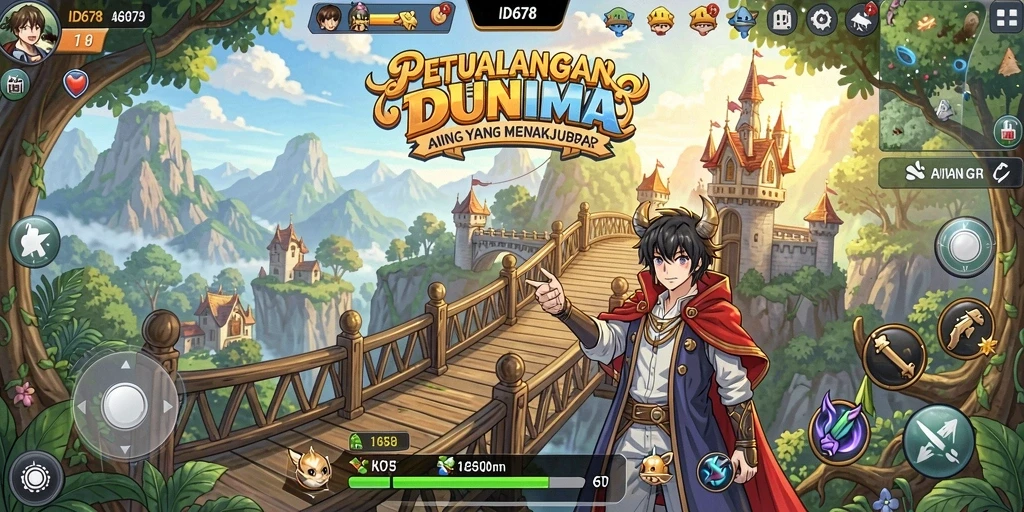Tampilan gameplay menakjubkan dari ID678 dengan karakter Anime yang dinamis.