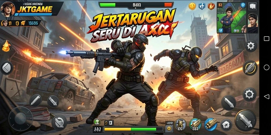 Tampilan gameplay JKTGAME yang penuh aksi dan seru.