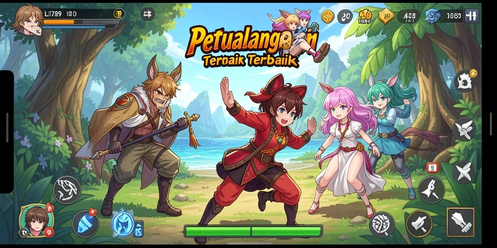 Tampilan gameplay dinamis LI789 dengan karakter Anime yang menarik.