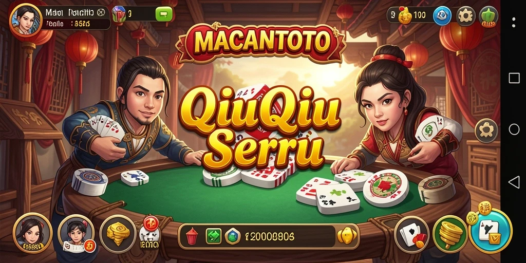 Tampilan gameplay seru dalam permainan QiuQiu.