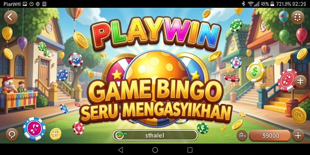 Screenshot PLAYWIN menunjukkan keseruan bermain Bingo secara daring.