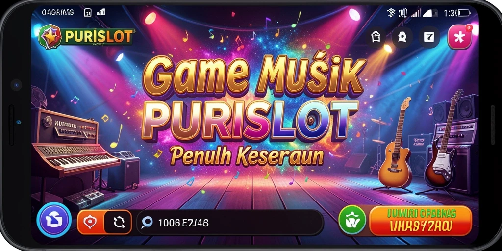 Tampilan gameplay <strong>PURISLOT</strong> yang seru dengan lagu-lagu menarik.