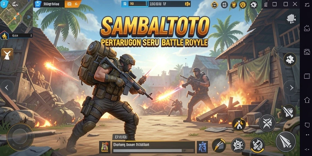 Tampilan gameplay mendebarkan di medan pertempuran SAMBALTOTO.