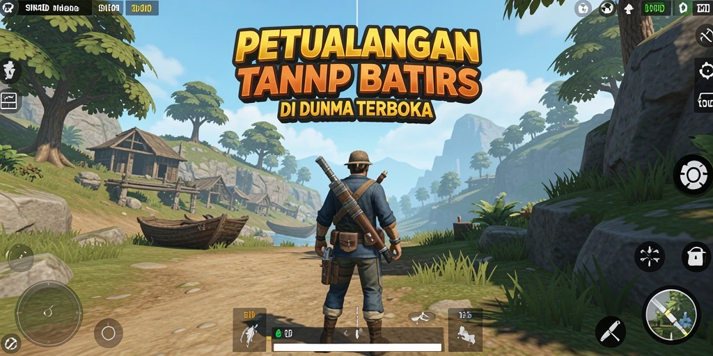 Tangkapan layar gameplay SINTE4D yang menunjukkan petualangan seru di dunia terbuka.