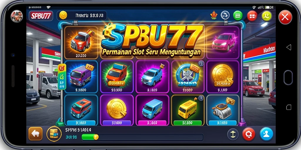 Screenshot gameplay SPBU77 dengan tampilan mesin slot yang menarik.